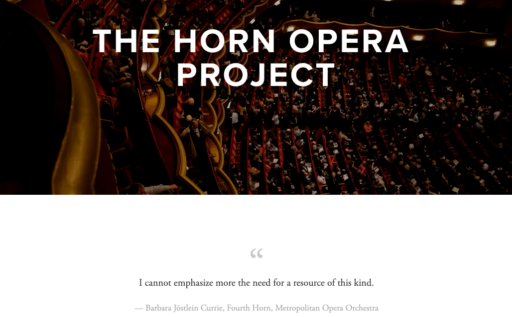 HornOperaProject Updated