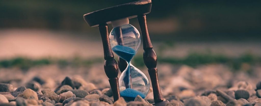 countdown sand timer in rocks